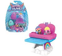 Spin Master – Pack Hatchimals Alive: 2 œufs, 2 figurines, chaise haute, 3 accessoires – Dès 3 ans