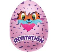 Hatchimals - Figure - Invitations, fête pack de 8 - Papier SG24609 (Taille unique) (Violet)