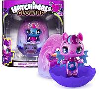 HATCHIMALS Glow Up Figurine de Collection Magic Dusk de 7,6 cm avec Ailes phosphorescentes (Le Style Peut Varier), 6055035, Gris