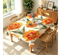 HATEGE Nappe À Fleur Aquarelle Rectangulaire Polyester 140 x 260 cm