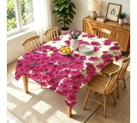 HATEGE Nappe à Fleur Rose Fuchsia Rectangulaire Polyester 140 x 260 cm