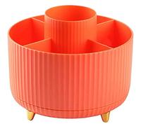 Hatem Organisateurs Rotatifs à 360° à 5 Emplacements pour Bureau, Joli Pot à Crayons pour Le Bureau, L'éCole, la, Les Fournitures Artistiques (Orange)