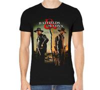 Hatfields and McCoys Kevin Costner Bill Paxto Men T-Shirt Black Clothing Size M