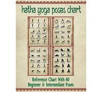 Hatha Yoga Poses Chart: 60 Common Yoga Poses and Their Names - A Reference Guide to Yoga Asanas (Postures) 8.5 x 11" Full-Color 4-Panel Pamphlet