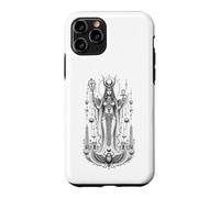 Hathor Sky Goddess Ancienne Egypte Monochrome Art Coque pour iPhone 11 Pro