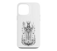 Hathor Sky Goddess Ancienne Egypte Monochrome Art Coque pour iPhone 13 Pro Max