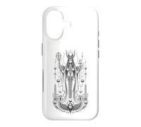 Hathor Sky Goddess Ancienne Egypte Monochrome Art Coque pour iPhone 17