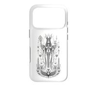 Hathor Sky Goddess Ancienne Egypte Monochrome Art Coque pour iPhone 17 Pro