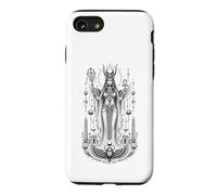 Hathor Sky Goddess Ancienne Egypte Monochrome Art Coque pour iPhone SE (2020) / 7/8