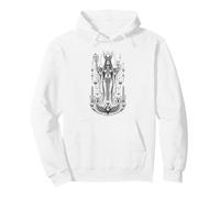 Hathor Sky Goddess Ancienne Egypte Monochrome Art Sweat à Capuche