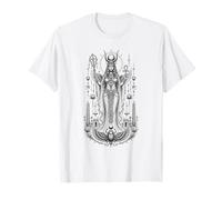 Hathor Sky Goddess Ancienne Egypte Monochrome Art T-Shirt