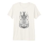 Hathor Sky Goddess Ancienne Egypte Monochrome Art T-Shirt Haut de Gamme