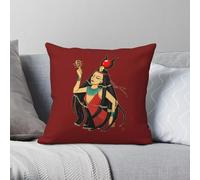 Hathor Taie d'oreiller carrée en polyester et lin avec fermeture éclair Motif déesse égyptienne 45 x 45 cm