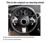 HATHWAY Convient pour Mazda MX-5 Miata NC III 2005-2015, Housse de Volant Cousue à la Main, Housses de Volant de Voiture, Couture sur enveloppe, antidérapant Respirant.