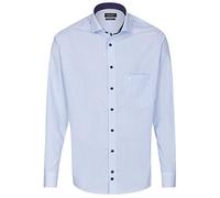 Hatico Chemise d'affaires moderne rayée pour homme, bleu foncé, 39