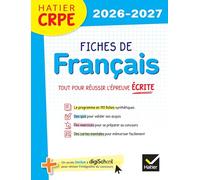 Hatier CRPE - Fiches de Français - Epreuve écrite d'admissibilité - L3 et M2 Concours 2026 et 2027 pour les L3 et les M2 - Micheline Cellier-Gelly - Hatier - broché - Scolaire / Universitaire