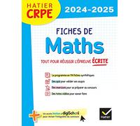 Hatier CRPE - Fiches de Maths - Epreuve écrite 2026/2027 - Michel Mante - Hatier - broché - Scolaire / Universitaire