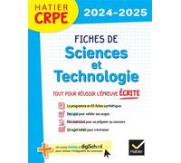 Hatier – CRPE : Fiches de sciences et technologie – Épreuve écrite Concours 2026 L3/M2