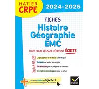 Hatier CRPE - Fiches d'Histoire géographie EMC - Epreuve écrite - Valable concours 2026 - Alexandra Baudinault - Hatier - broché - Scolaire / Universitaire