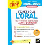 Hatier CRPE - Fiches pour l'épreuve orale de leçon et d'entretien - Concours 2025-2026