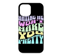 Hating Me Won't Make You Pretty Typographie Pastel rétro Coque pour iPhone 12 Mini
