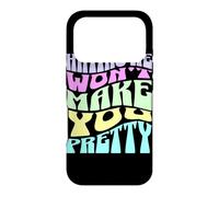 Hating Me Won't Make You Pretty Typographie Pastel rétro Coque pour iPhone 17 Pro