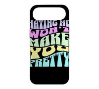 Hating Me Won't Make You Pretty Typographie Pastel rétro Coque pour iPhone Air