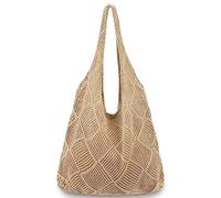 hatisan Sacs en crochet pour femme - Sac fourre-tout esthétique - Sac hippie - Sac en tricot, Kaki A