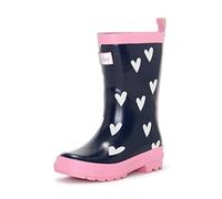 Hatley Bébé Fille Regenstiefel Printed Wellington Rain Boot Bottes de Pluie, Herzen-Navy & White Hearts, 20 EU