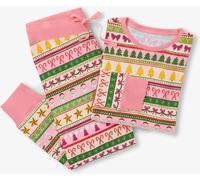 Hatley Hatley Pink Fun Fair Isle Christmas Women's Rib Cotton Pyjama Set