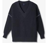 Hatley Hatley V-Neck Slouchy Jumper - Faded Grey