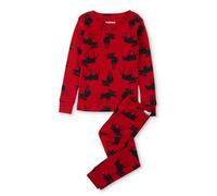 Hatley PJ Set Ovl-Moose Ensemble de Pyjama, Rouge (Red), 10 Ans Femme