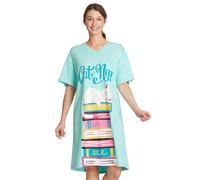 Hatley Sleepshirt Chemise de Nuit, Kitty Cat Book Club, Taille Unique Femme