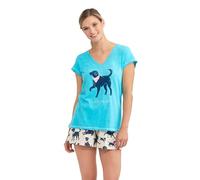 Hatley V-Neck Tee Haut de Pijama, Dog Mom, M Femme