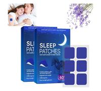 Hatmeo Lot de 2 patchs d'aide au sommeil, autocollants naturels pour sommeil profond, extra forts, doux pour la peau et faciles à appliquer, pour un sommeil profond et sans effort pour homme et femme