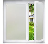 Haton Film de confidentialité opaque pour fenêtre en verre givré 90 x 200 cm Rouleau autocollant opaque anti-UV sans colle Film statique en vinyle pour salle de bain, maison et bureau