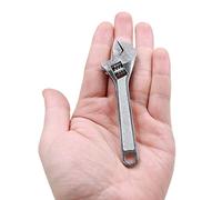 HATOOLHA® Mini-clé à molette réglable, 10,2 cm, petite n acier, clé à molette, outils pour l'industrie et la réparation automobile (Argent)