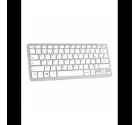 HATOR CLA-BT230FR : Clavier AZERTY Aluminium/Blanc, USB + Bluetooth 5.0, Technologie Ciseaux, Portée 10m, Batterie 150mAh, Compatible Windows/Android/macOS/iOS