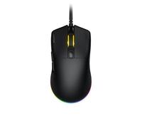 HATOR Pulsar 3 Souris Gaming Filaire, 62g Lightweight, PixArt PMW3311 Sensor, 12000 DPI, Optical Switches 100M, RGB, 1000Hz, Câble Paracord, PTFE Skates, 6 Boutons, Forme Symétrique, USB-A, Noir