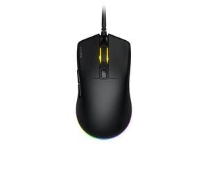 HATOR Pulsar 3 Souris Gaming Filaire, 62g Lightweight, PixArt PMW3311 Sensor, 12000 DPI, Optical Switches 100M, RGB, 1000Hz, Câble Paracord, PTFE Skates, 6 Boutons, Forme Symétrique, USB-A, Noir