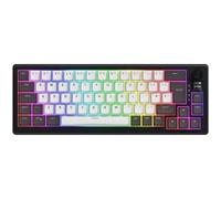 HATOR Skyfall Pro Wireless 65 clavier Gaming USB + RF Wireless + Bluetooth Anglais britannique, Belge, Français, Allemand, Danois, Italien, Norvégien, Suédois, Espagnole Noir et Gris
