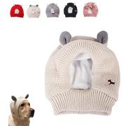 Hats for Dogs,Dog Ear Defenders,Dog Winter Hat,Dog Ear Muffs Noise Protection,Ear Protectors for Dogs,Fashion Soft Winter Warm Rabbit Ear Design Puppy Caps,Suitable for Large Dogs (Beige)