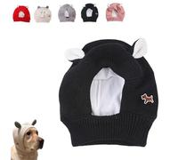 Hats for Dogs,Dog Ear Defenders,Dog Winter Hat,Dog Ear Muffs Noise Protection,Ear Protectors for Dogs,Fashion Soft Winter Warm Rabbit Ear Design Puppy Caps,Suitable for Large Dogs (Black)