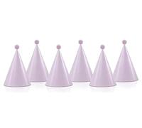 Hats with pompoms light pink (1 pct/6 pcs)