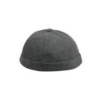 HATSQUARE - Casquette Docker en Coton, Unisexe, sans visière, pour Homme et Femme, Bonnet sans visière, à Revers - Gris