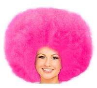 Hatstar Perruque afro XL - Cheveux bouclés - Perruque rasta afro - Accessoire hippie pour carnaval et carnaval (rose)