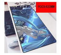 Hatsune Miku 900X400Mm, Tapis De Souris De Jeu Rapide Et Précis avec Une Base Épaisse De 3 Mm, pour Ordinateurs Portables, M