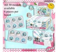 Hatsune Miku Badge Hatsune Miku -Projet DIVA- Anime périphérique Q Version Mini tablette Capsule fer blanc Badge une boîte de 6 pièces 1