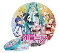 Hatsune Miku Puzzle rond à collectionner - 500 pièces, 50 cm de diamètre, couleurs vives, respectueux de l'environnement, 3 couches, idole japonaise