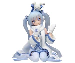 Hatsune Miku Snow Miku Sky Town 10th Anniversary Version Figurine Hatsune Miku Noodle Stopper 10 cm, Blanc.